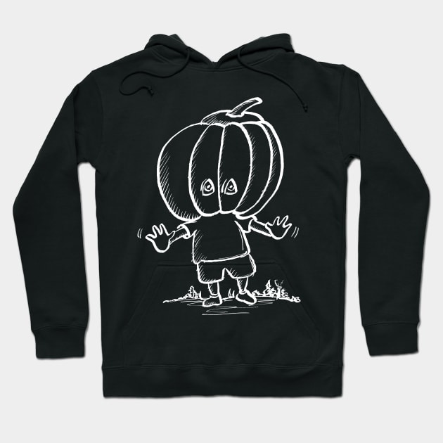 The Boy With The Halloween Pumpkin Head Hoodie by brodyquixote